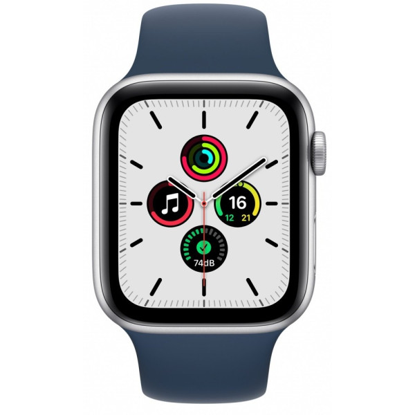 Продажа Смарт-часы Apple Watch SE GPS 40mm Silver Aluminum Case w. Abyss Blue S. Band (MKNY3)