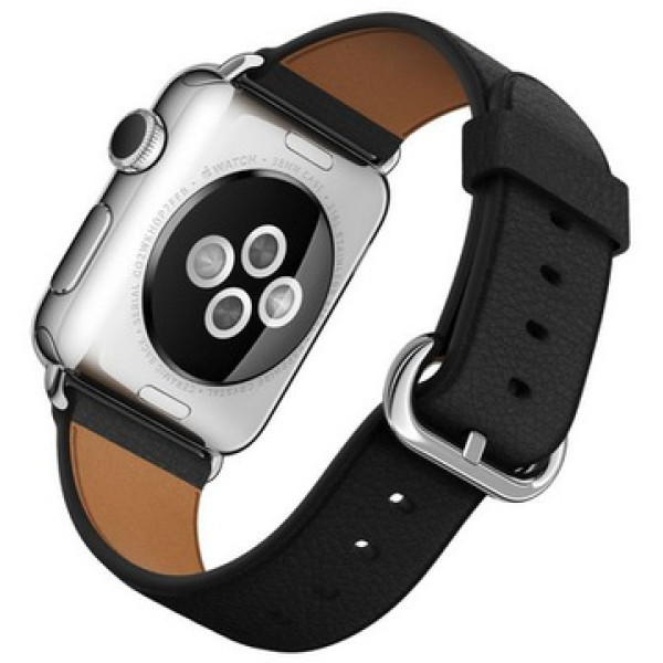 Умные часы Apple Watch 38mm Stainless Steel Case with Black Classic Buckle (MLE62)