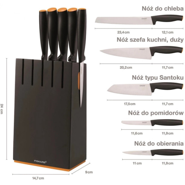 Набор ножей Fiskars Functional Form 6 предметов (1068068) - купить онлайн