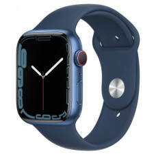 Apple Watch Series 7 GPS + Cellular 45mm Blue Aluminum Case w. Abyss Blue S. Band (MKJA3)