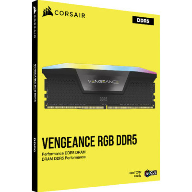 Модуль памяти Corsair 64 GB (2x32GB) DDR5 6000 MHz Vengeance RGB Black (CMH64GX5M2B6000C38)