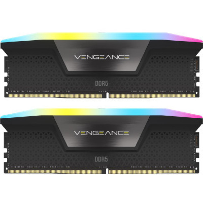 Модуль памяти Corsair 64 GB (2x32GB) DDR5 6000 MHz Vengeance RGB Black (CMH64GX5M2B6000C38)