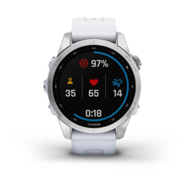 Garmin Fenix 7S Silver with Whitestone Band (010-02539-02/03)