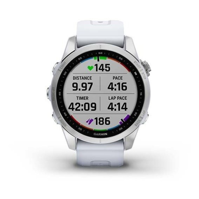 Garmin Fenix 7S Silver with Whitestone Band (010-02539-02/03)