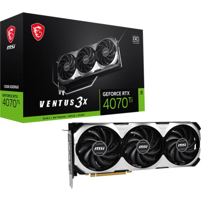 Видеокарта MSI GeForce RTX 4070 Ti VENTUS 3X E OC 12 ГБ GDDR6X (RTX 4070 Ti VENTUS 3X E 12G OC)