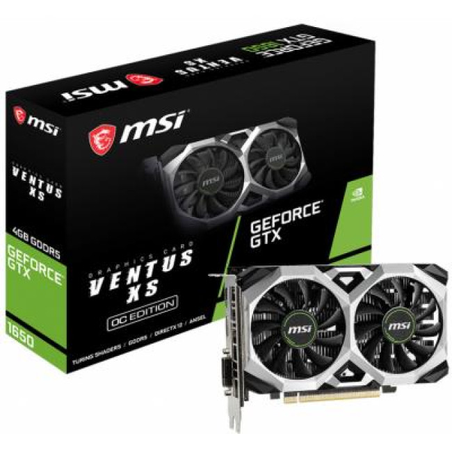 Видеокарта MSI GeForce GTX1650 4096Mb VENTUS XS OC (GTX 1650 VENTUS XS 4G OC)