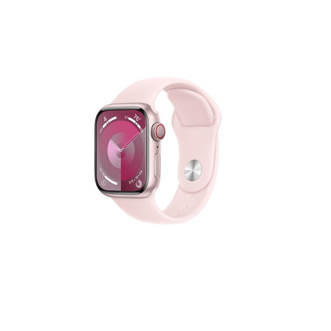 Apple Watch Series 9 GPS + Cellular 41mm Pink Alu. Справа w. Світло-рожевий спортивний ремінець - M/L (MRJ03)