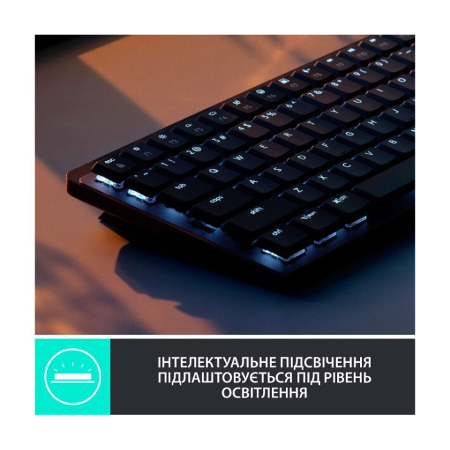 Клавиатура Logitech MX Mechanical Mini Clicky Wireless Illuminated Graphite (920-010782)