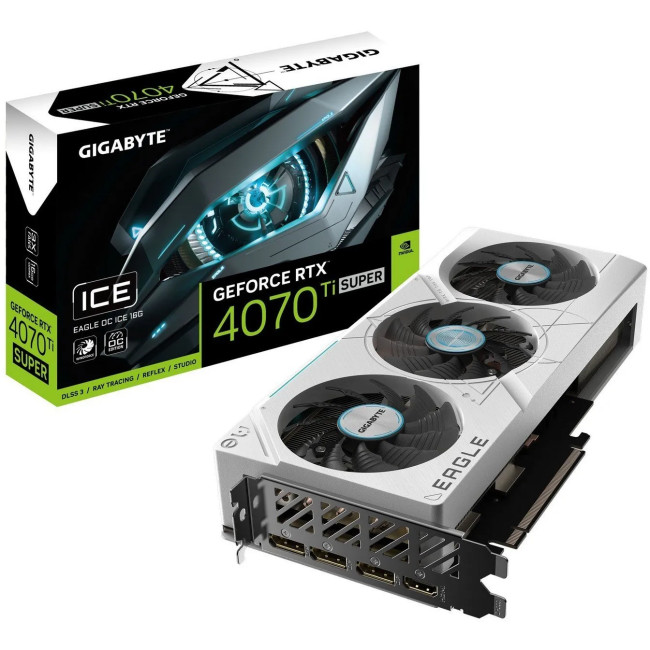 Видеокарта Gigabyte GeForce RTX4070Ti SUPER 16Gb EAGLE ICE OC (GV-N407TSEAGLEOC ICE-16GD)