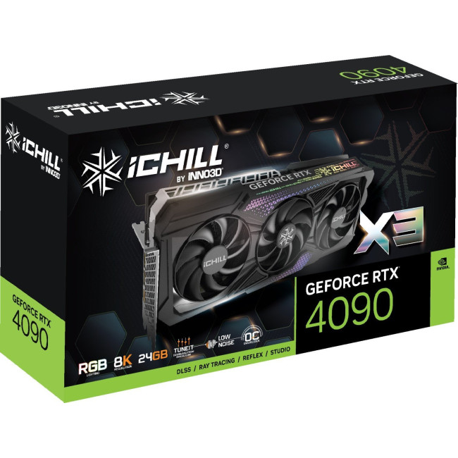 Видеокарта Inno3D GeForce RTX 4090 ICHILL X3 (C40903-246XX-1833VA47)