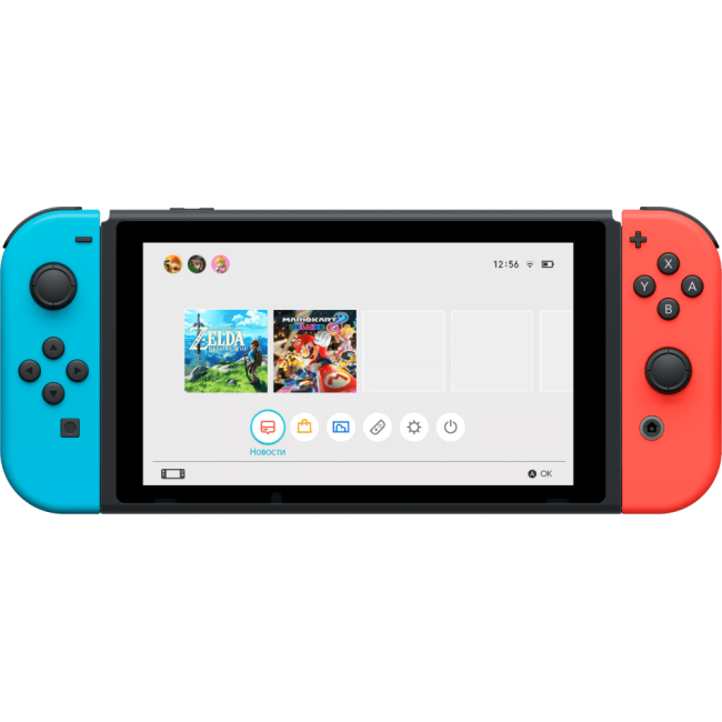 Портативная игровая приставка Nintendo Switch with Neon Blue and Neon Red Joy-Con