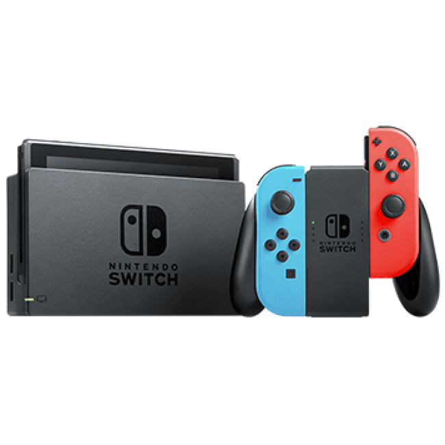 Портативная игровая приставка Nintendo Switch with Neon Blue and Neon Red Joy-Con