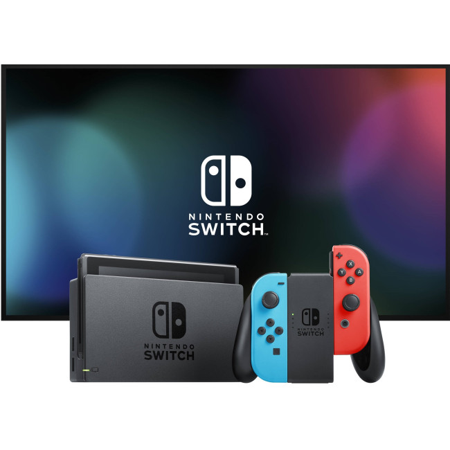 Портативная игровая приставка Nintendo Switch with Neon Blue and Neon Red Joy-Con