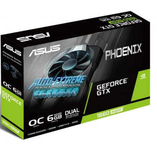 Видеокарта ASUS GeForce GTX1660 SUPER 6144Mb PHOENIX OC (PH-GTX1660S-O6G)