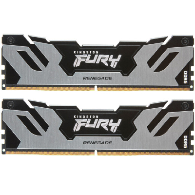 Модуль памяти Kingston FURY 96 GB (2x48GB) DDR5 6000 MHz Renegade Silver (KF560C32RSK2-96)