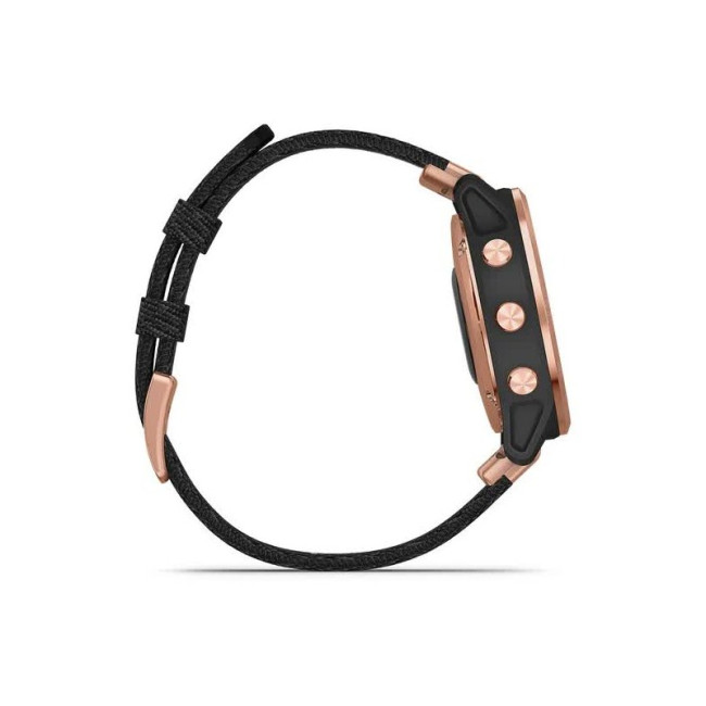 Garmin Fenix 6S Pro Sapphire Rose Gold with Heathered Black Nylon Band (010-02159-37)