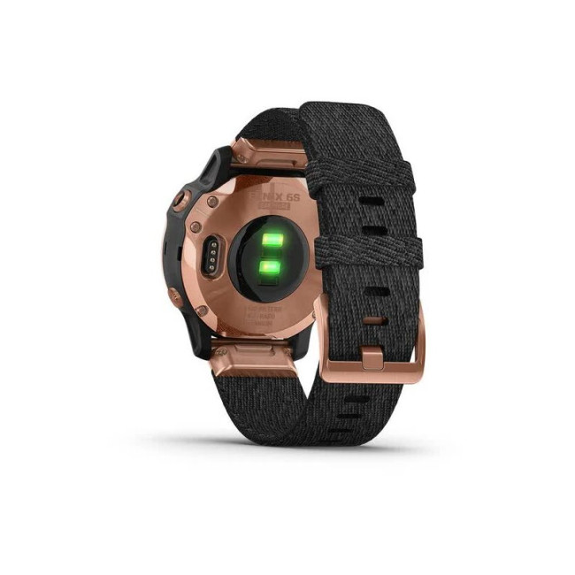 Garmin Fenix 6S Pro Sapphire Rose Gold with Heathered Black Nylon Band (010-02159-37)