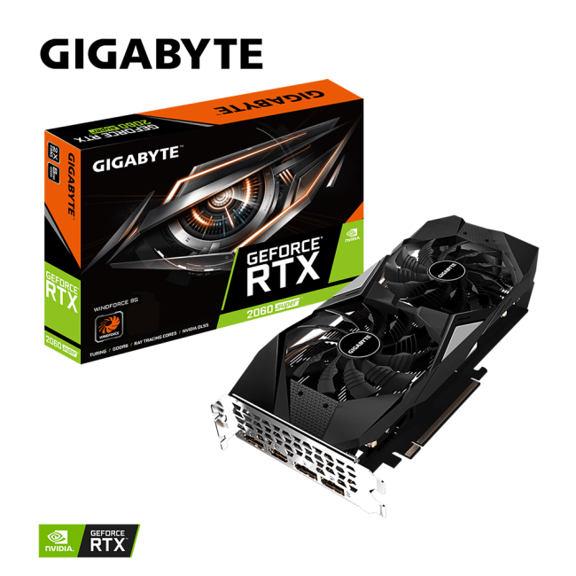 Видеокарта Gigabyte GeForce RTX2060 SUPER 8192Mb WINDFORCE (GV-N206SWF2-8GD)