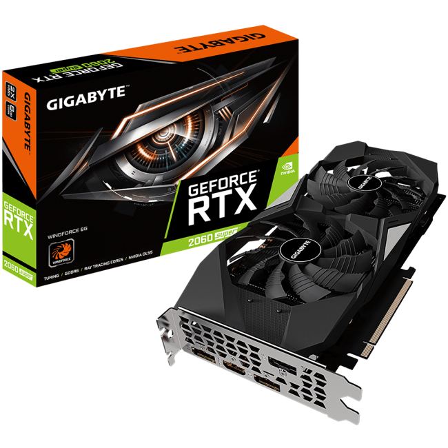 Видеокарта Gigabyte GeForce RTX2060 SUPER 8192Mb WINDFORCE (GV-N206SWF2-8GD)