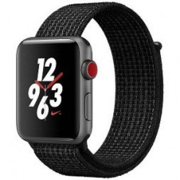 Apple Watch Nike+ 42mm Series 3 GPS + Cell. Sp Gr Alu. Case w. Black/Pure Pla Nike Sport L (MQMH2)