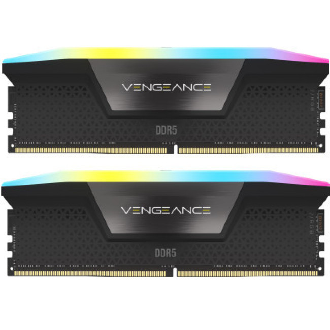 Модуль памяти Corsair 96 GB (2x48GB) DDR5 6400 MHz Vengeance RGB (CMH96GX5M2B6400C32)