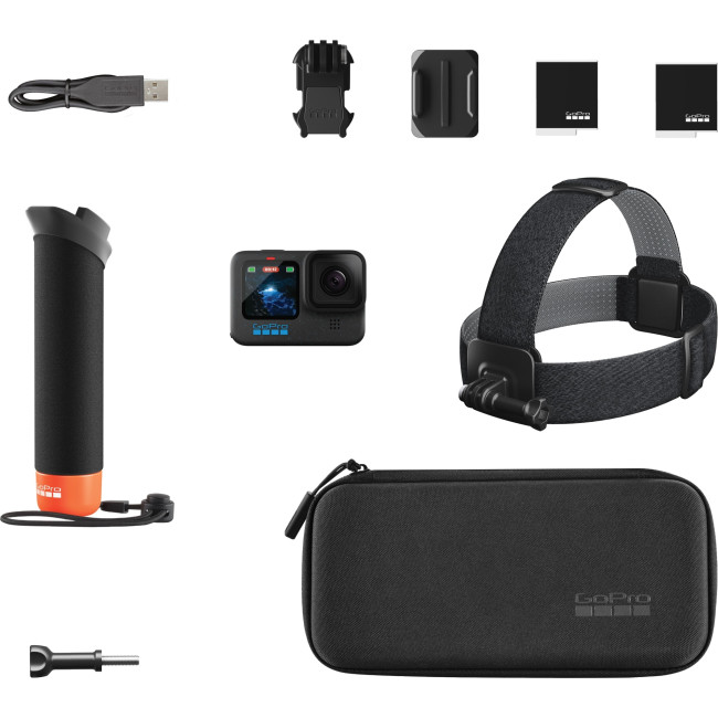 Экшн-камера GoPro HERO 12 Black + Enduro + Head Strap + Handler Floating (CHDRB-121-RW)