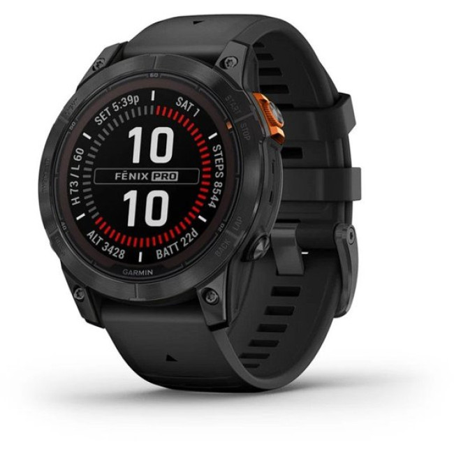 Garmin Fenix 7 Pro Solar Slate Gray w. Black Band (010-02777-00/01)