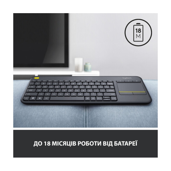 Клавиатура Logitech K400 Plus Black UA (920-007145)