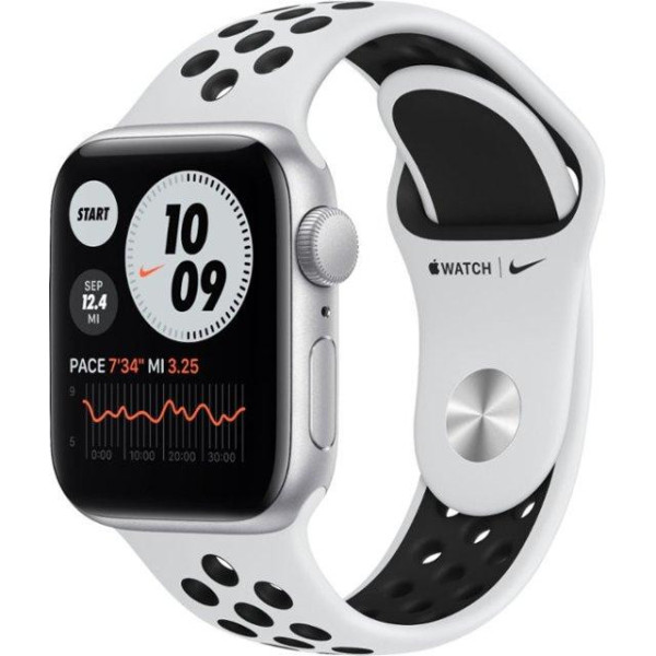 Apple Watch Nike SE GPS 40мм Silver Aluminum Case w. Pure Platinum/Black Nike Sport B. (MYYD2)