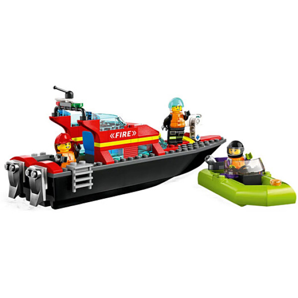 Блочный конструктор LEGO City Лодка пожарной бригады (60373)