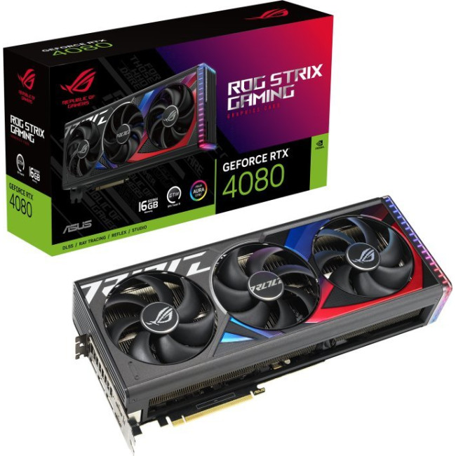 Видеокарта Asus ROG Strix GeForce RTX 4080 16GB GDDR6X (ROG-STRIX-RTX4080-16G-GAMING)