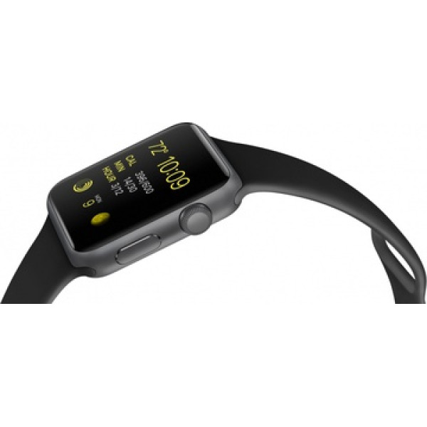Умные часы Apple Watch Sport 38mm Space Gray Aluminum Case with Black Sport Band (MJ2X2)
