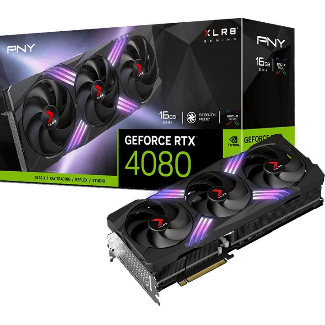 PNY GeForce RTX 4080 XLR8 Gaming Verto Epic-X RGB 16GB GDDR6X (VCG408016TFXXPB1)