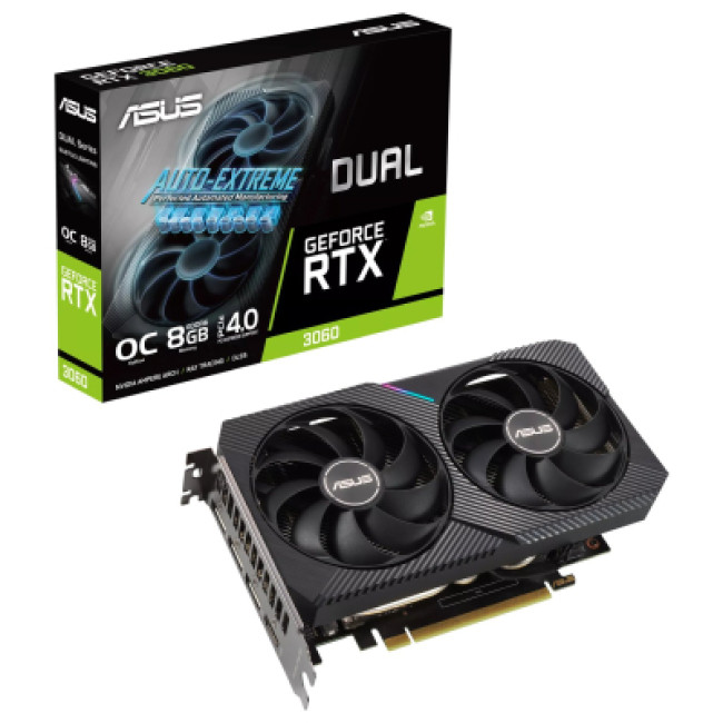 Видеокарта ASUS GeForce RTX3060 8Gb DUAL OC (DUAL-RTX3060-O8G)