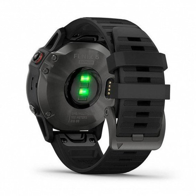 Garmin Fenix 6 Sapphire Сarbon Grey DLC with Black Band (010-02158-10/11) 010-02158-11