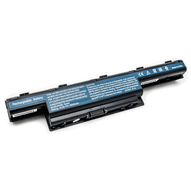 Аккумулятор PowerPlant для ноутбуков ACER Aspire 4551 (AS10D41, AC 4741, 3S2P) 10.8V 6600mAh