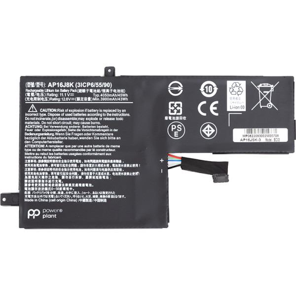 Аккумулятор PowerPlant для ноутбуков ACER Chromebook 11 C731 (AP16J8K) 11.1V 4050mAh