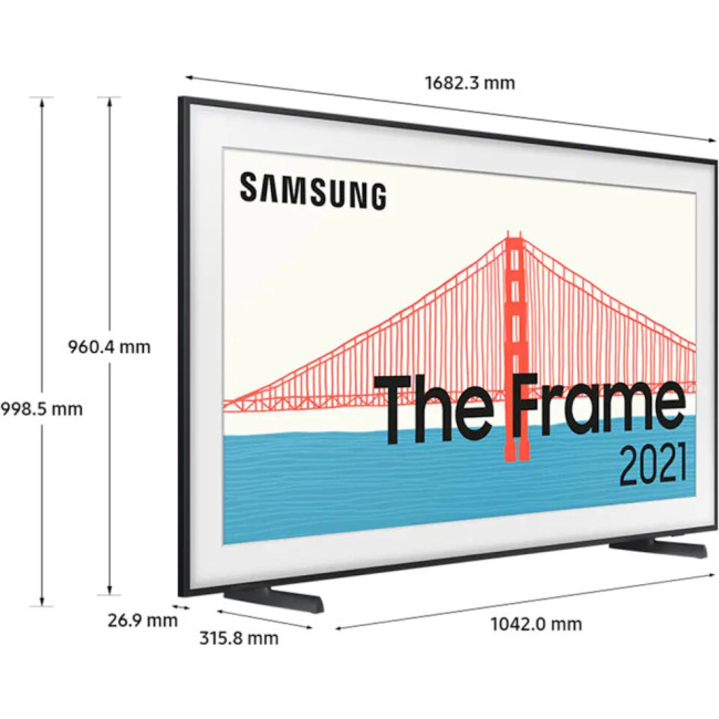 Телевизор Samsung 75" The Frame 4K UHD QLED smart-TV QE75LS03AAU (2021)