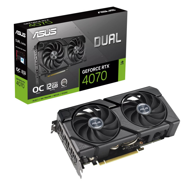 Видеокарта Asus PCI-E GeForce RTX4070 12GB DDR6X (DUAL-RTX4070-O12G-EVO)