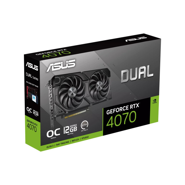 Видеокарта Asus PCI-E GeForce RTX4070 12GB DDR6X (DUAL-RTX4070-O12G-EVO)