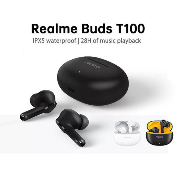 Introducing realme TechLife Buds T100 Punk Black: Stylish and High-Quality Wireless Earbuds
