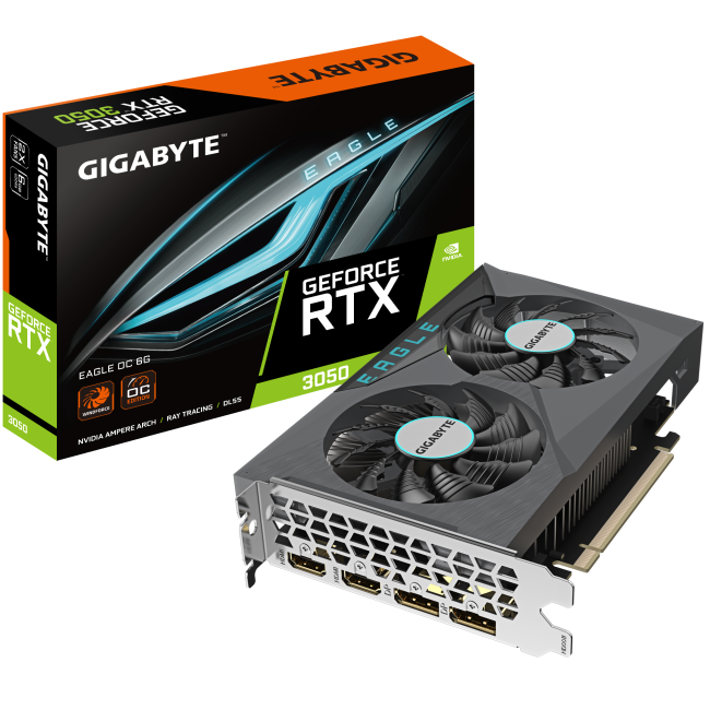 Gigabyte GeForce RTX3050 6Gb EAGLE OC (GV-N3050EAGLE OC-6GD)