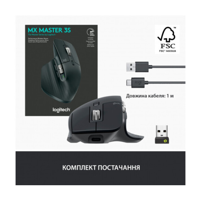 Logitech MX Master 3S Black (910-006556, 910-006557, 910-006558, 910-006559)