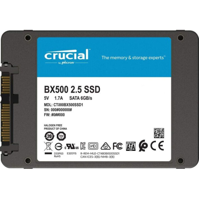 SSD накопитель Crucial BX500 240 GB (CT240BX500SSD1)