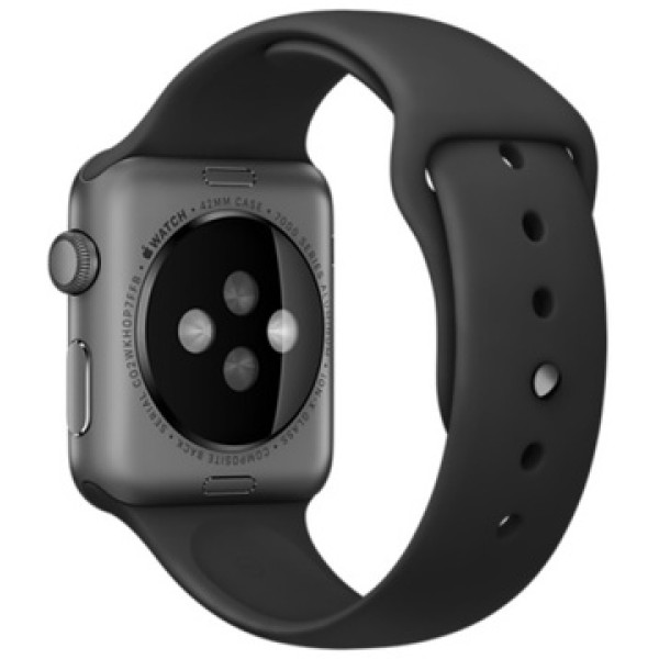 Умные часы Apple Watch Sport 42mm Space Gray Aluminum Case Black Sport Band (MJ3T2) CPO