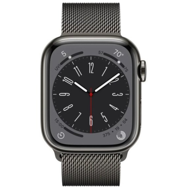Apple Watch Series 8 GPS + Cellular 41mm Graphite S. Steel Case w. Milanese Loop Graphite (MNJL3/MNJM3)