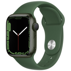 Apple Watch Series 7 GPS + Cellular 45mm Green Aluminum Case with Clover Sport Band (MKJ93)