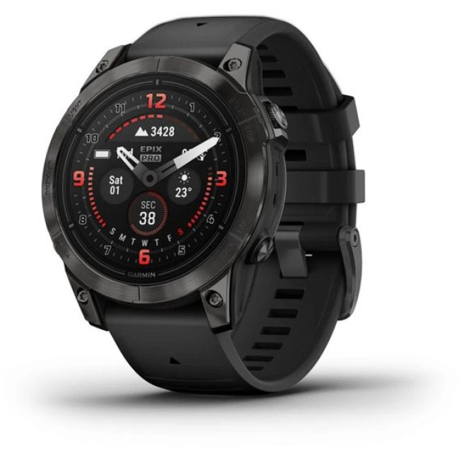 Garmin Epix Pro Gen 2 Sapphire 47mm Carbon G. DLC Tit. with Black Band (010-02803-10/11)