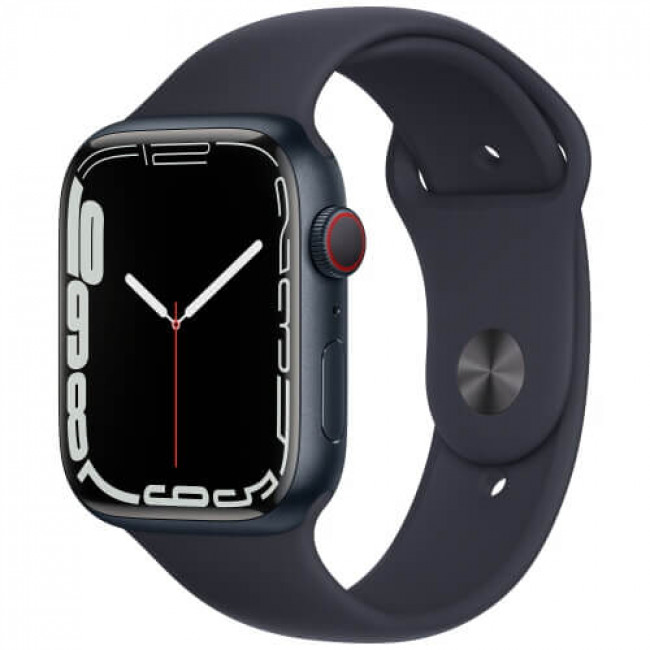 Apple Watch Series 7 GPS 45mm Midnight Aluminum Case With Midnight Sport Band (MKN53)