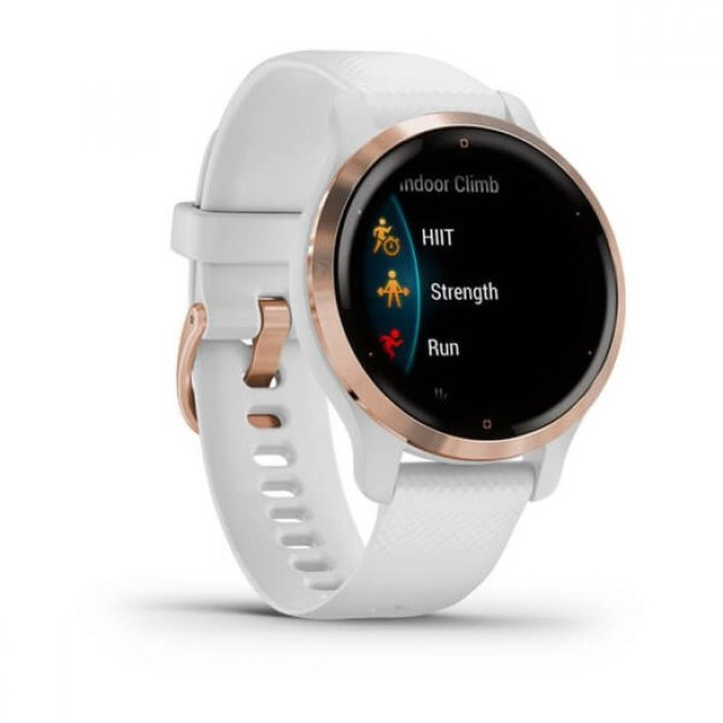 Garmin Venu 2S Rose Gold Bezel with White Case and Silicone Band (010-02429-13)